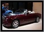 Kabriolet, Bordowy, Rolls Royce Phantom